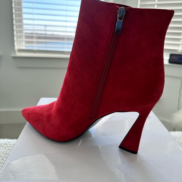 Brand new Nine West Torrie suede bootie. Size 12M color red. 3 inch heel. - Picture 3 of 8